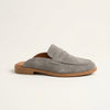 Vonta Grey Suede Men's Mule Loafers