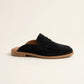 Vonta Black Suede Men's Mule Loafers