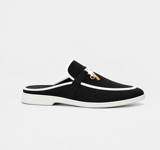 Black Suede Men's Mule Loafer